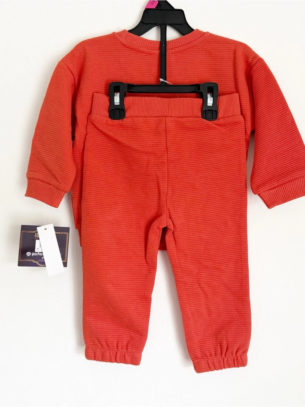 Harry Potter Baby Boy 2 Piece Pant Top Set Red Orange 18M Ribbed Knit Cozy NWT